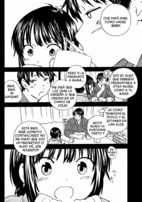 Página de Rika, donde la protagonista le pregunta a su padre cómo hace bebés