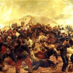 La Batalla de Arica, detalle de la pintura icónica de Juan Lepiani "El Último Cartucho"