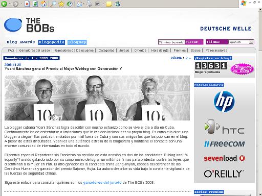 The BOBs 2008: Lo mejor del año en la Blogósfera