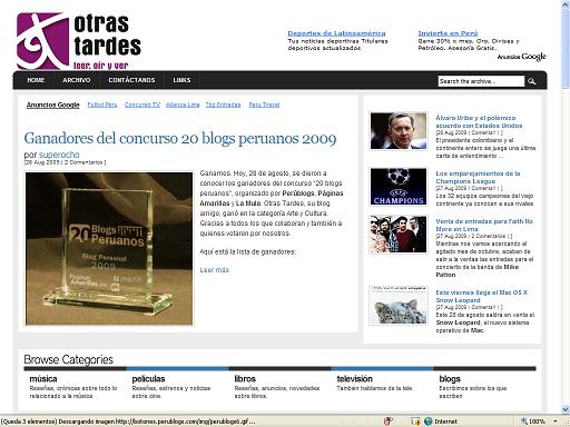 Los 20 Blogs Peruanos 2009 – Primera Parte
